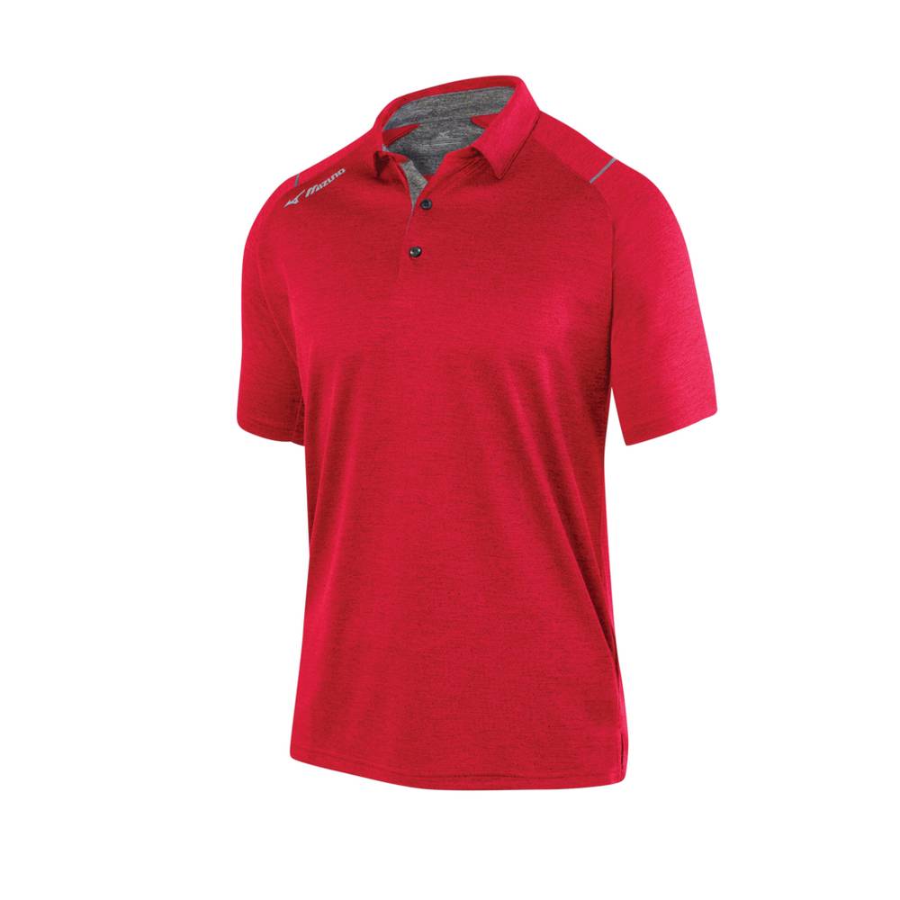 Camisas Polo Mizuno Comp - Homem - Vermelhas - ZDFSE4658